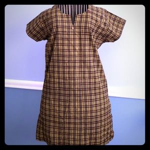 NWOT! Green and red checkered tunic dress - S/M
